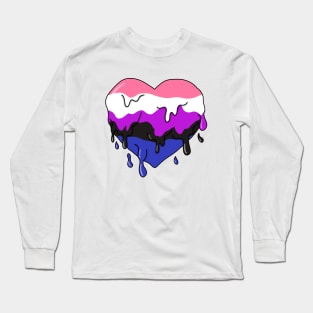 Melting Genderfluid heart Long Sleeve T-Shirt